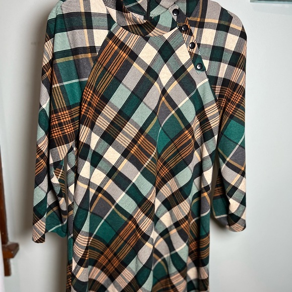 JH Green and Black Plaid Dress - Picture 1 of 4